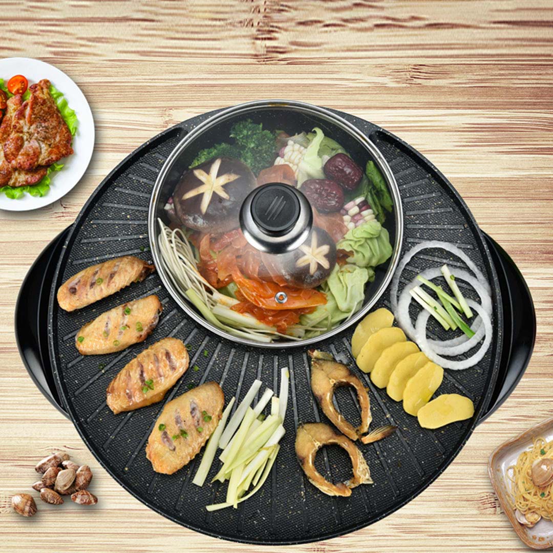 SOGA 2 in 1 Electric Non-Stick BBQ Teppanyaki Grill Plate