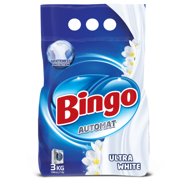 50001623 (Bingo Front & Top Load Washing Powder for Whites 3kg )