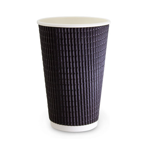 16TWC-C (Charcoal Triple Wall Corrugated Hot Cup 16oz)