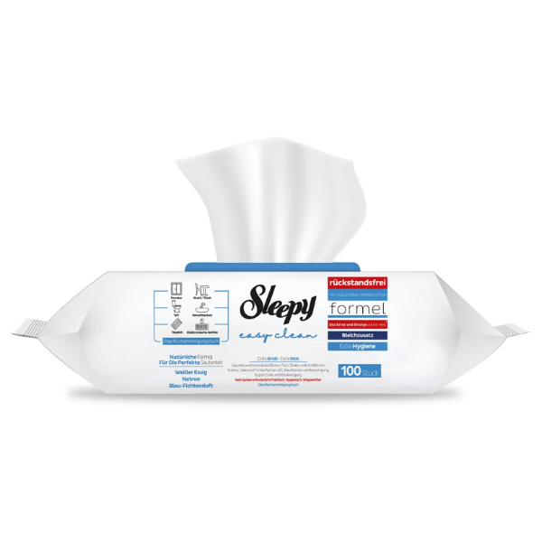 SLEEPY03 (Sleepy Easy Clean Surface Cleaning Wet Wipes With Bleach 100pcs)