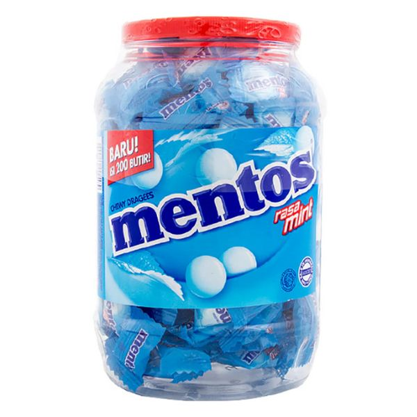 631556 (Mentos Jar Single Serve Chewy Mint 200pc 540g)