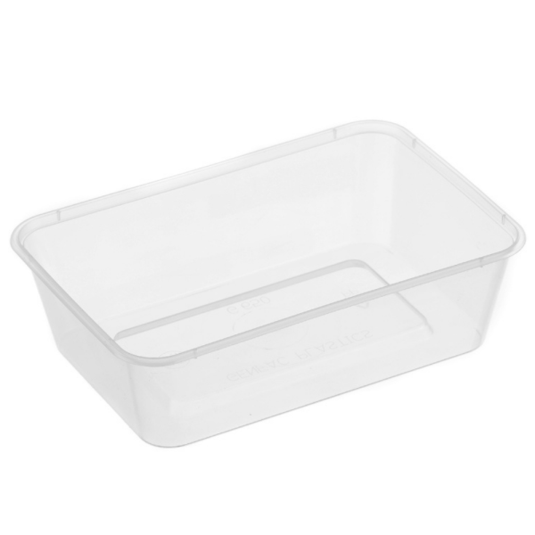 AP-650 (Rectangle Plastic Container Natural 650ml)