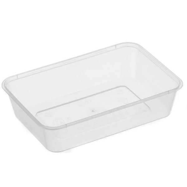 AP-500 (Rectangle Plastic Container Natural 500ml)